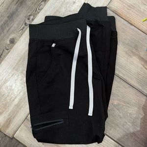 Figs XS petite black zamora jogger scrub pants